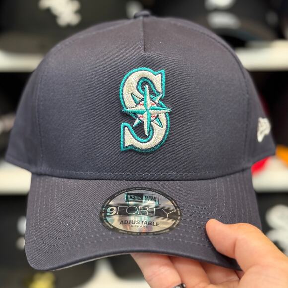New Era Seattle Mariners A-Frame 9FORTY Snapback Navy - Picture 2 of 4